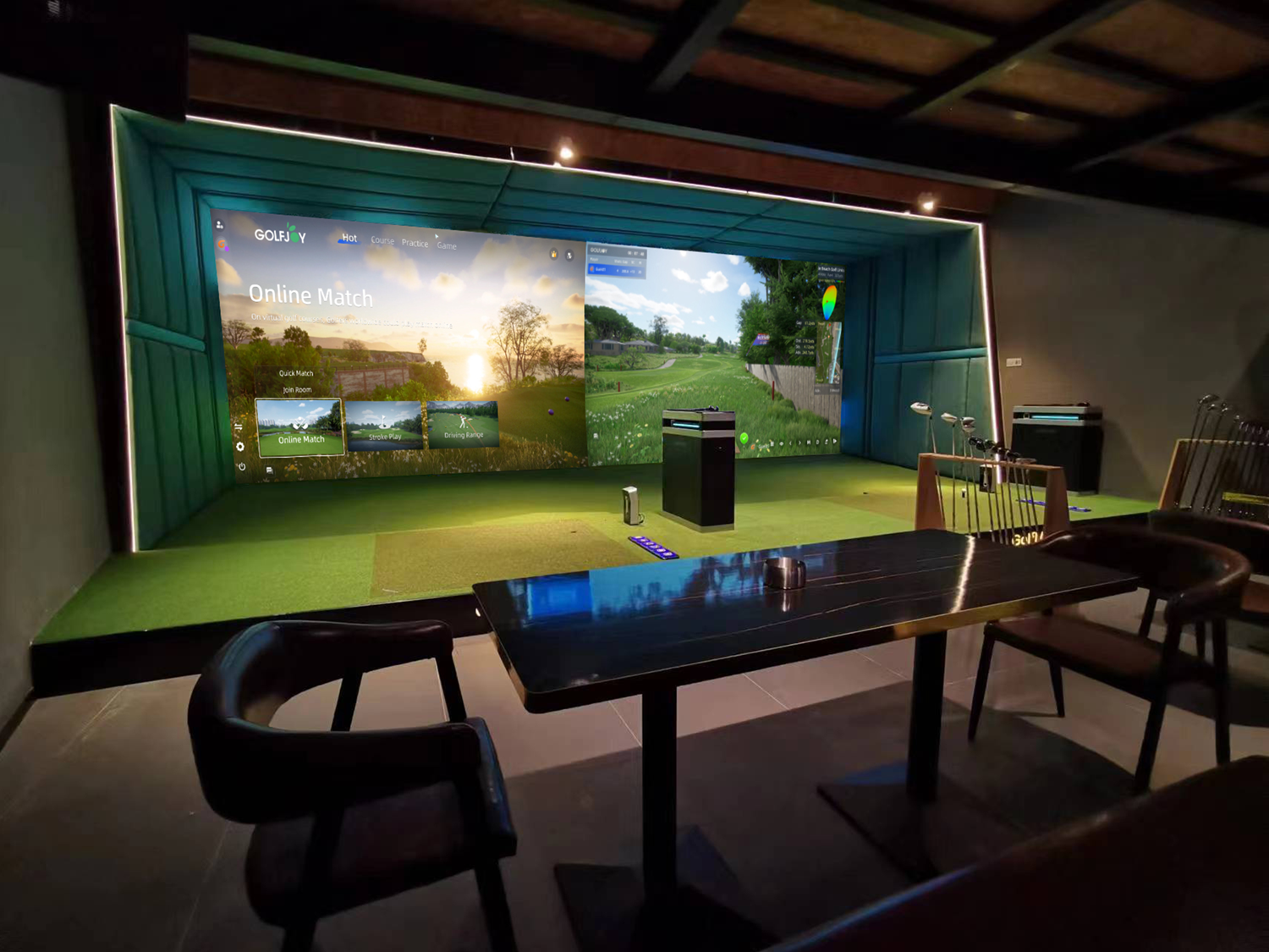 indoor golfjoy simulator